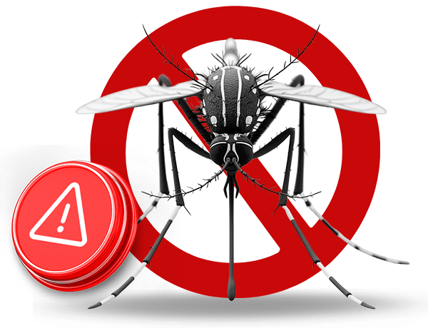 Símbolo de prohibición de zancudos/mosquitos